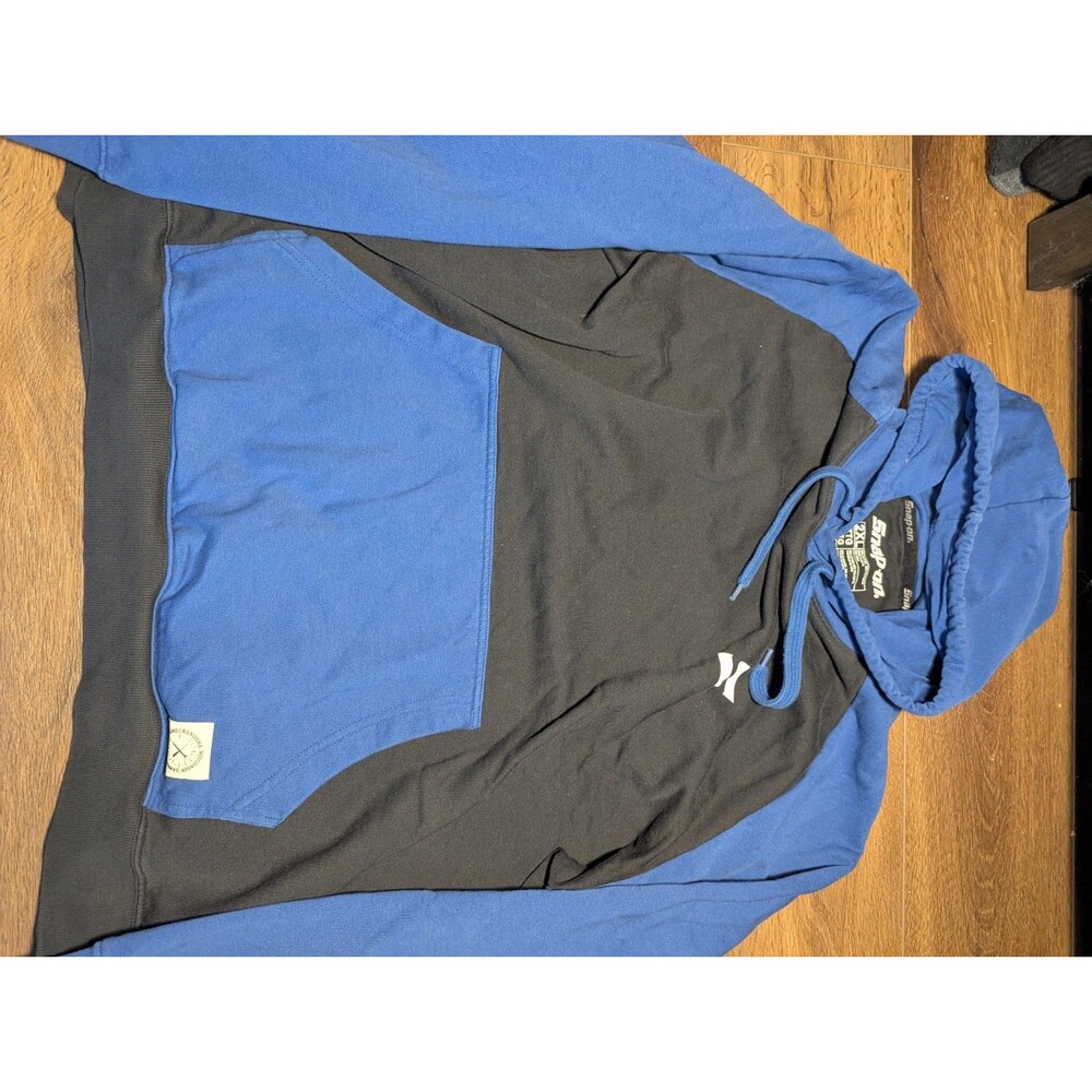 Snap-On Tools Hoodie Sweatshirt Sz XXL Double Sided Black Blue